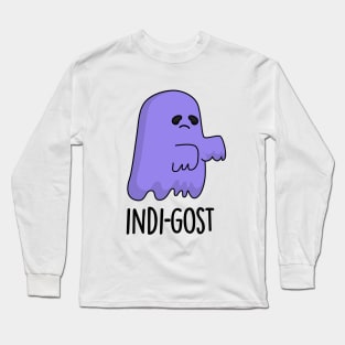 Indi-gost Cute Halloween Indigo Ghost Pun Long Sleeve T-Shirt